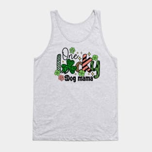 One Lucky Dog Mama St Patrick's Day Lucky Shamrock Irish Pride 2024 Tank Top